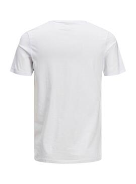 Camiseta Jack And Jones Corp Logo Blanco Hombre