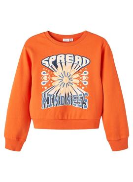 Sudadera Name It Tiffa Naranja para Niña