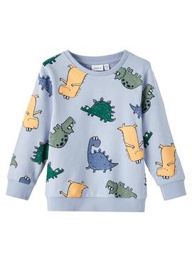 Sudadera Name It Tem Azul Dinosaurios para Niño