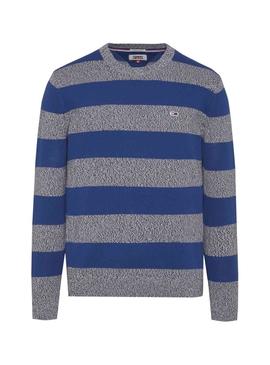 Jersey Tommy Jeans Rugby Stripe Azul Hombre
