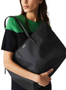 Bolso Lacoste L Shopping Negro para Mujer