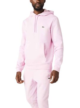 Sudadera Lacoste Básica Rosa Para Hombre