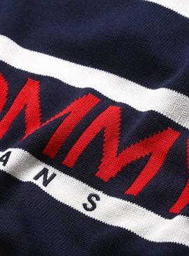 Jersey Tommy Jeans Bold Logo Azul Hombre