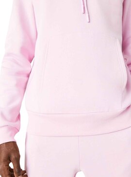 Sudadera Lacoste Básica Rosa Para Hombre