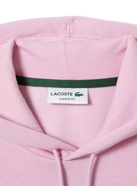 Sudadera Lacoste Básica Rosa Para Hombre