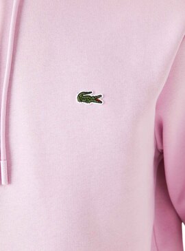 Sudadera Lacoste Básica Rosa Para Hombre