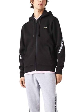 Sudadera Lacoste Franja Monografica Negro