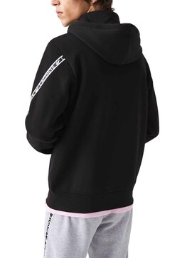 Sudadera Lacoste Franja Monografica Negro