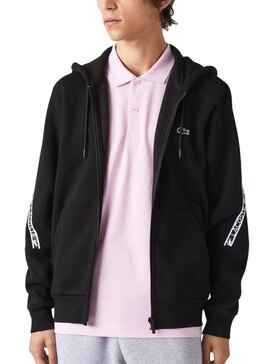 Sudadera Lacoste Franja Monografica Negro