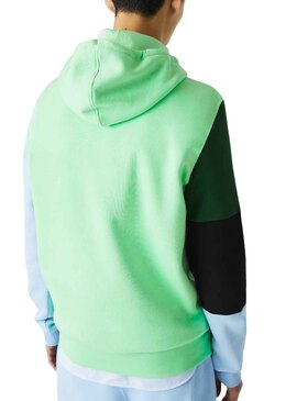 Sudadera Lacoste Colorblock Verde para Hombre