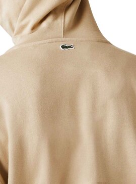 Sudadera Lacoste Cocodrilo Camel Para Hombre