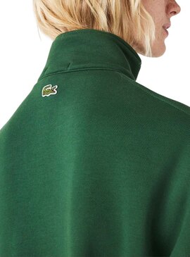 Sudadera Lacoste Cuello Cremallera Verde Hombre