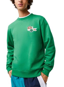 Sudadera Lacoste Cocodrile Party Para Hombre Verde