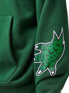 Sudadera Lacoste Holiday Estampada Hombre Verde