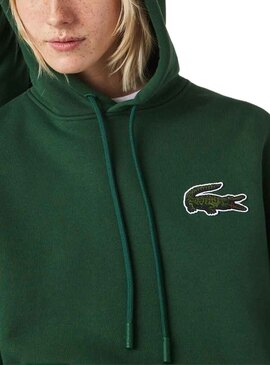 Sudadera Lacoste Básica Con Capucha Verde Hombre