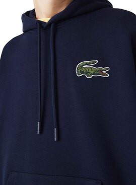 Sudadera Lacoste Loose Fit Marino Unisex