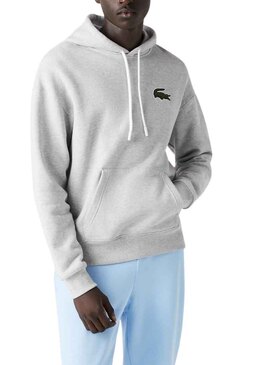 Sudadera Lacoste Básica Con Capucha Gris Hombre