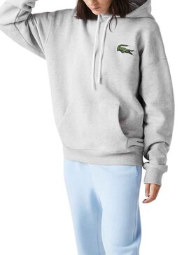 Sudadera Lacoste Básica Con Capucha Gris Hombre