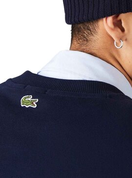 Sudadera Lacoste Loose Fit Marino Para Hombre