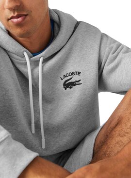 Sudadera Lacoste Classic Fit Gris Para Hombre