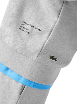 Sudadera Lacoste Classic Fit Gris Para Hombre