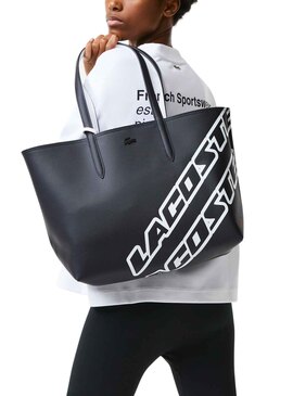 Bolso Lacoste Shopper Reversible Logo Para Mujer