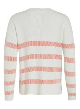 Jersey Vila Viril Stripe Blanco y Naranja 