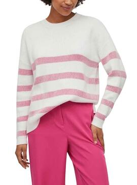 Jersey Vila Viril Rayas Rosa y Blanco para Mujer