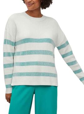 Jersey Vila Viril Stripe Turquesa y Blanco 