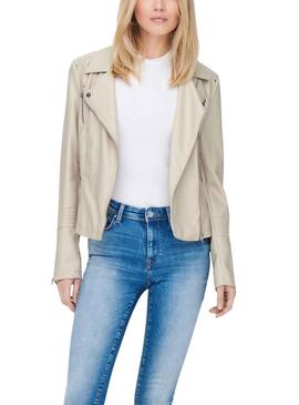 Biker Only Gemma Polipiel Beige para Mujer