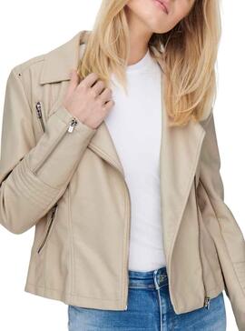 Biker Only Gemma Polipiel Beige para Mujer