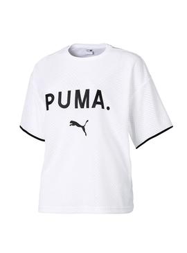 Camiseta Puma Chase Mesh Blanco Mujer