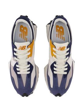 Zapatillas New Balance 327 Azul y Gris para Hombre