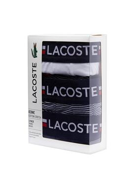 Pack 3 Calzoncillos Lacoste Boxer Iconic Marino