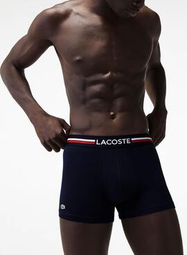 Pack 3 Calzoncillos Lacoste Boxer Iconic Marino