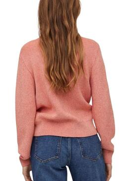 Cardigan Vila Viril Rosa Short para Mujer