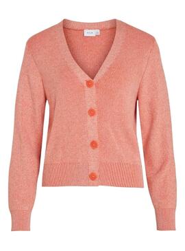 Cardigan Vila Viril Rosa Short para Mujer