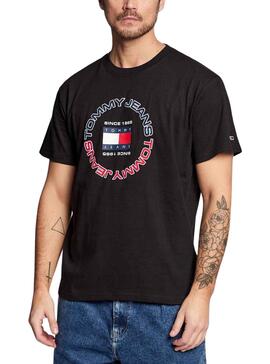 Camiseta Tommy Jeans Logo Radial Negro 