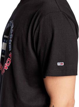 Camiseta Tommy Jeans Logo Radial Negro