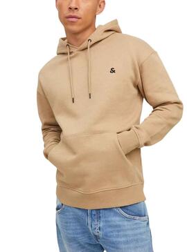 Sudadera Jack and Jones Jestar Beige para Hombre