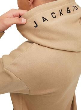 Sudadera Jack and Jones Jestar Beige para Hombre