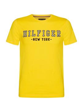 Camiseta Tommy Hilfiger Outline Amarillo Hombre