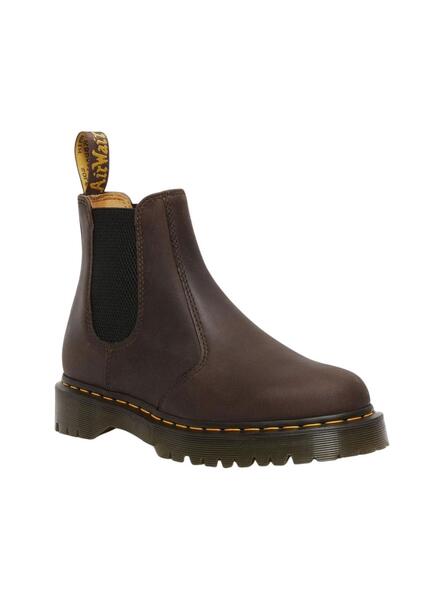 pelo Stevenson Por nombre Botas Dr Martens 2976 Chelsea Marron para Mujer