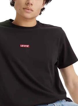 Camiseta Levis Relaxed Baby Negro para Hombre