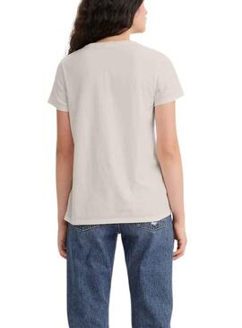 Camiseta Levis The Perfect Tee Beige para Mujer