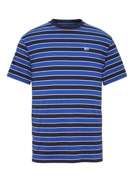 Camiseta Tommy Jeans Bold Stripe Azul Hombre