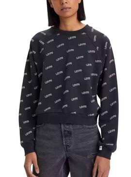 Sudadera Levis Vintage Logo Negro para Mujer