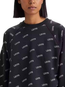 Sudadera Levis Vintage Logo Negro para Mujer