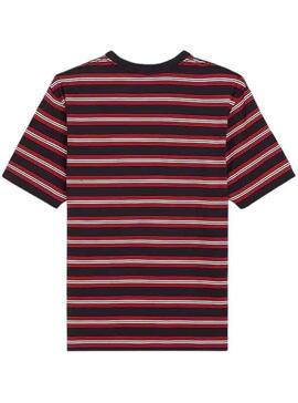 Camiseta Levis Rayas Rojo y Azul para Hombre 
