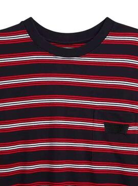 Camiseta Levis Rayas Rojo y Azul para Hombre 